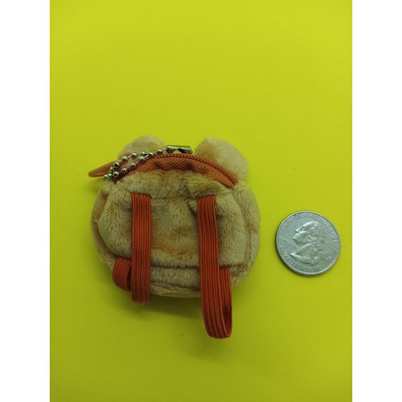 Nontan Kuma- San bear ( Picture Book ) Mini back pack pouch With Zipper Keychain - Picture 3 of 6